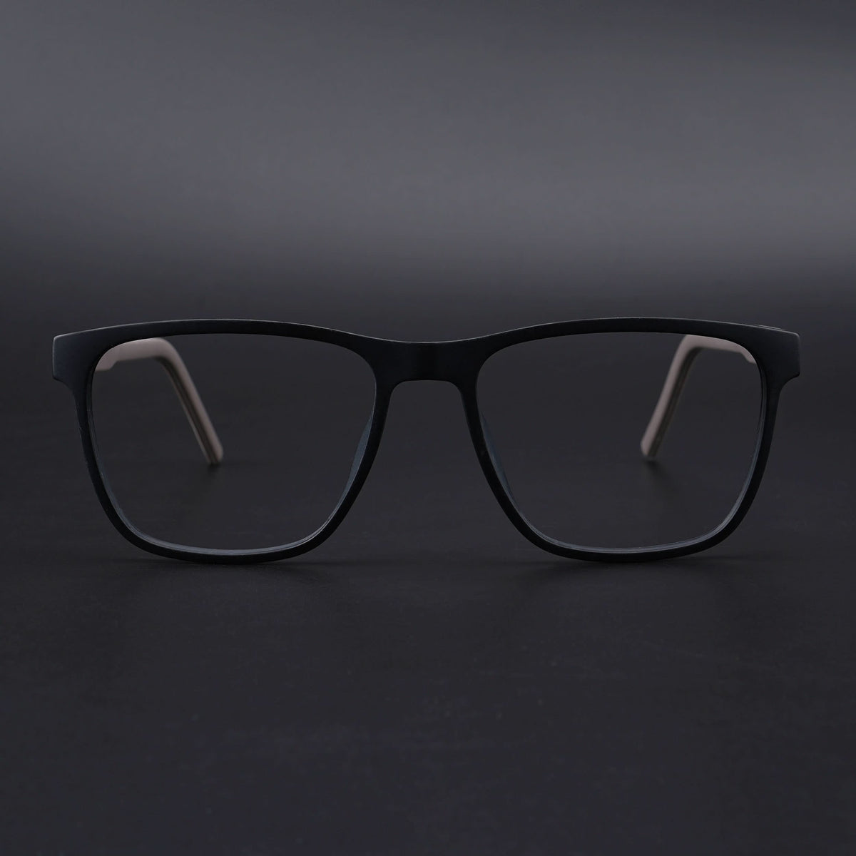 Eyejack Rush Matt Black Square Eyeglasses for Men & Women (1010CL725-C1)