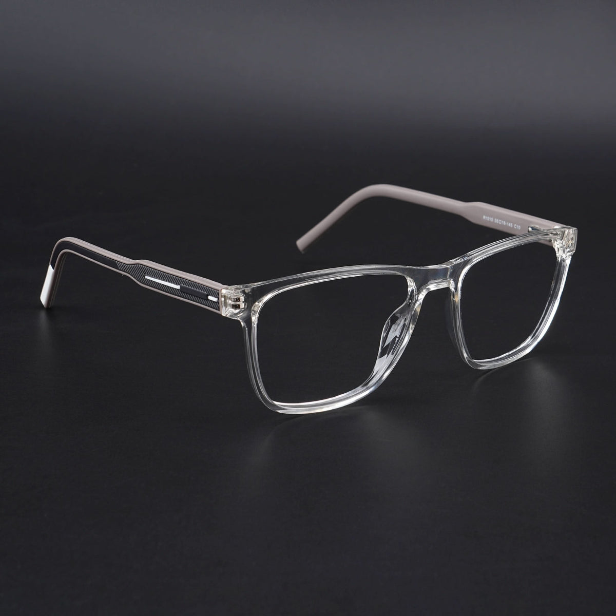Eyejack Rush Transparent Square Eyeglasses for Men & Women (1010CL726-C2)