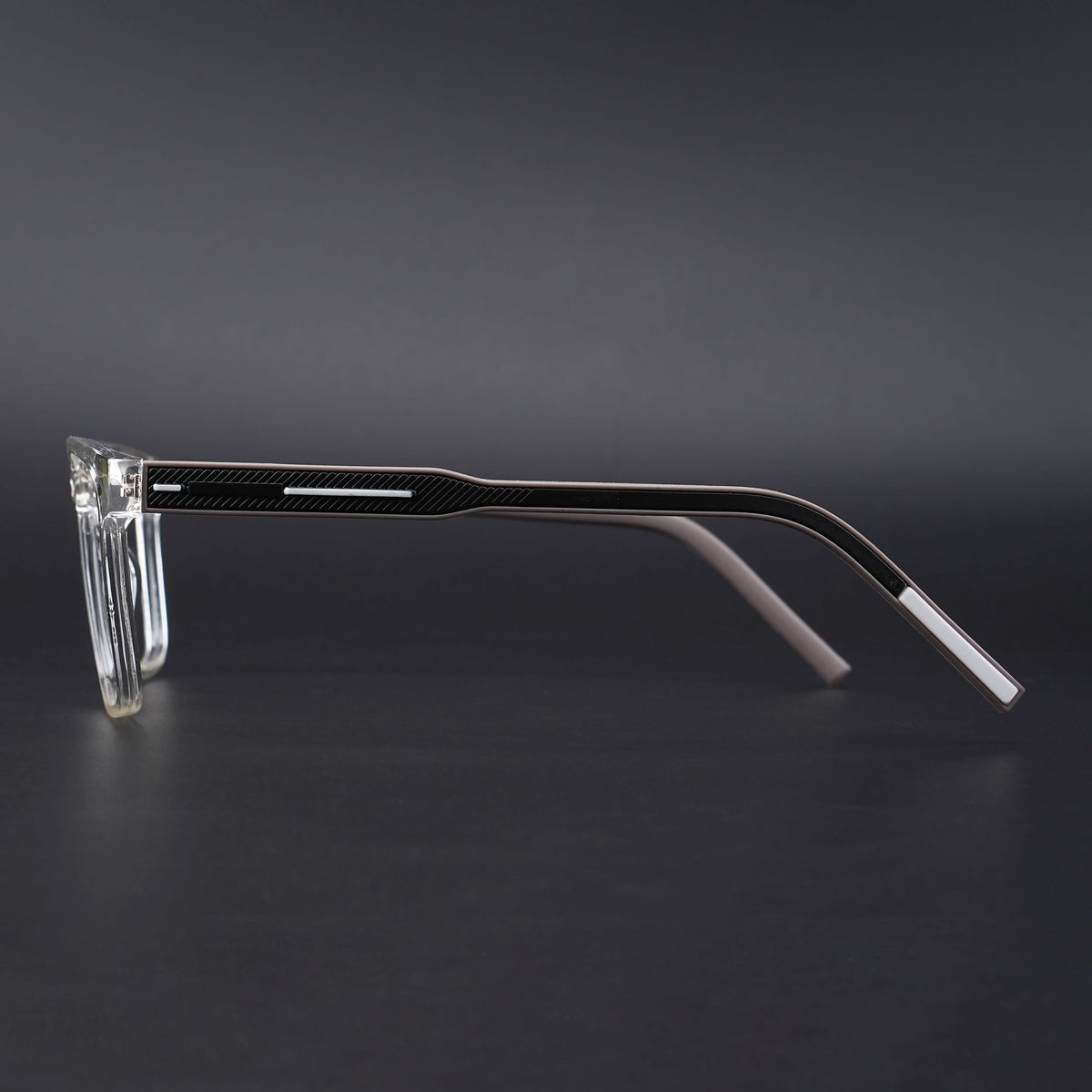 Eyejack Rush Transparent Square Eyeglasses for Men & Women (1010CL726-C2)