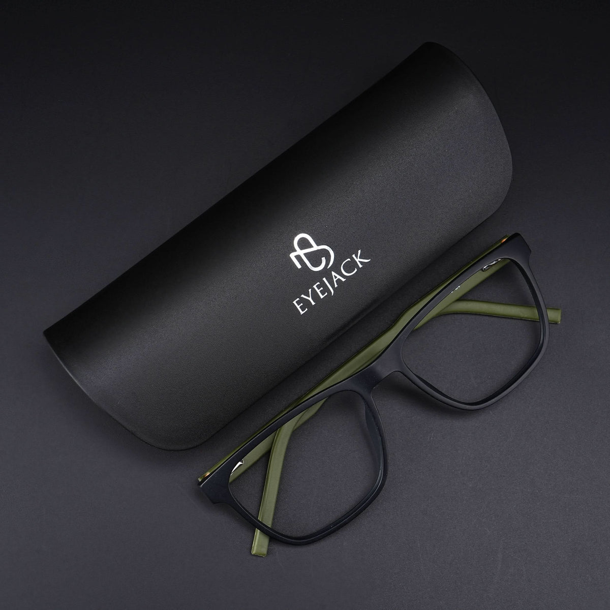 Eyejack Rush Matt Black Square Eyeglasses for Men & Women (1010CL729-C5)