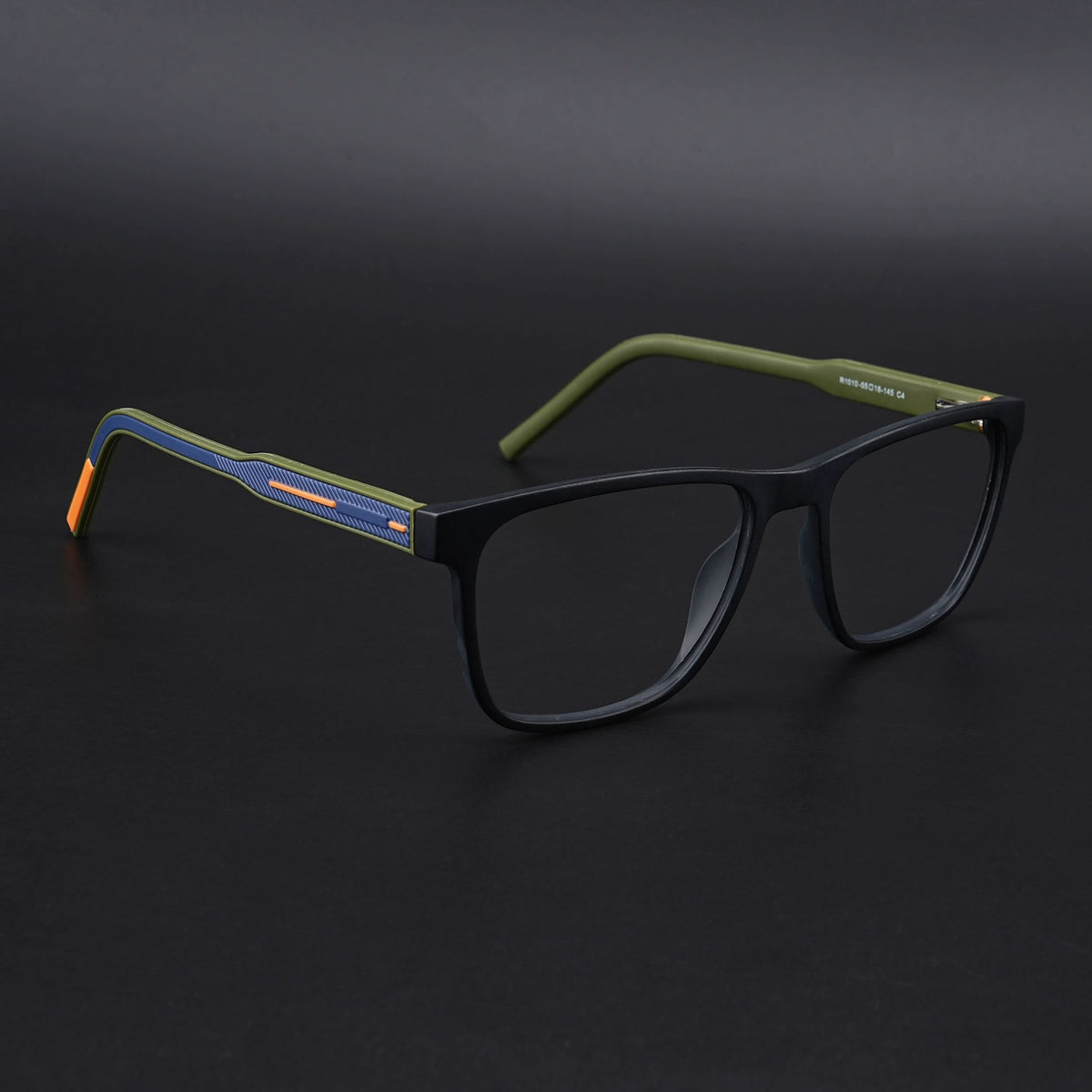 Eyejack Rush Matt Black Square Eyeglasses for Men & Women (1010CL729-C5)