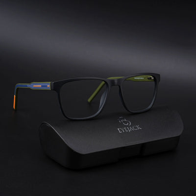 Eyejack Rush Matt Black Square Eyeglasses for Men & Women (1010CL729-C5)
