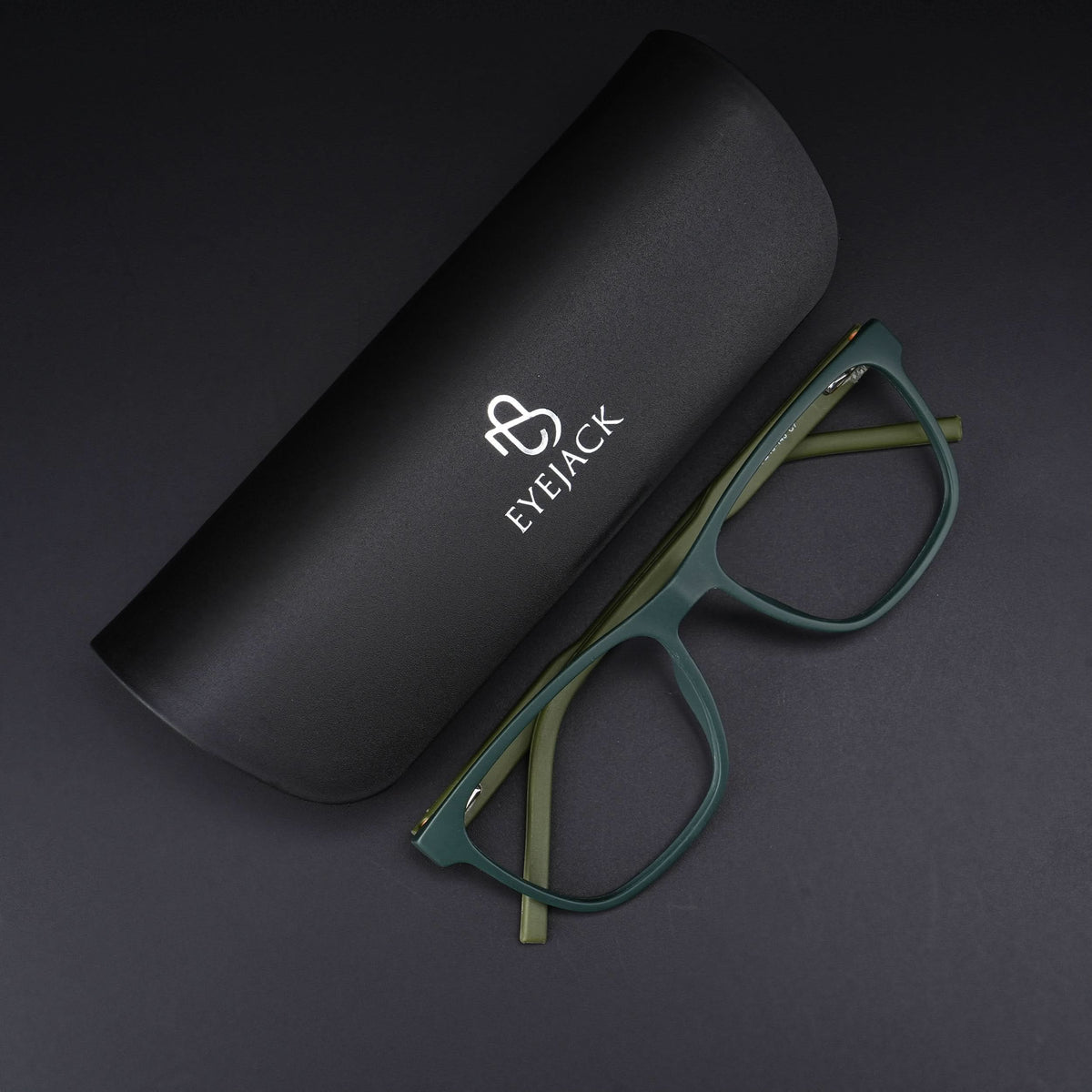 Eyejack Rush Green Square Eyeglasses for Men & Women (1010CL730-C6)