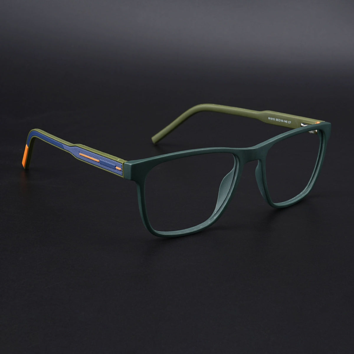 Eyejack Rush Green Square Eyeglasses for Men & Women (1010CL730-C6)