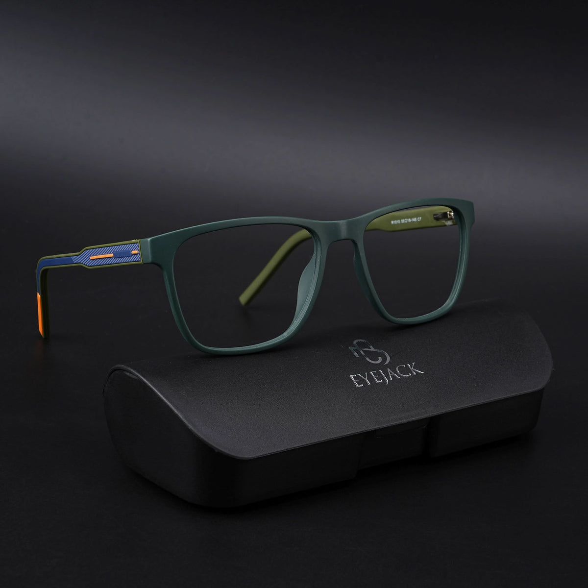 Eyejack Rush Green Square Eyeglasses for Men & Women (1010CL730-C6)