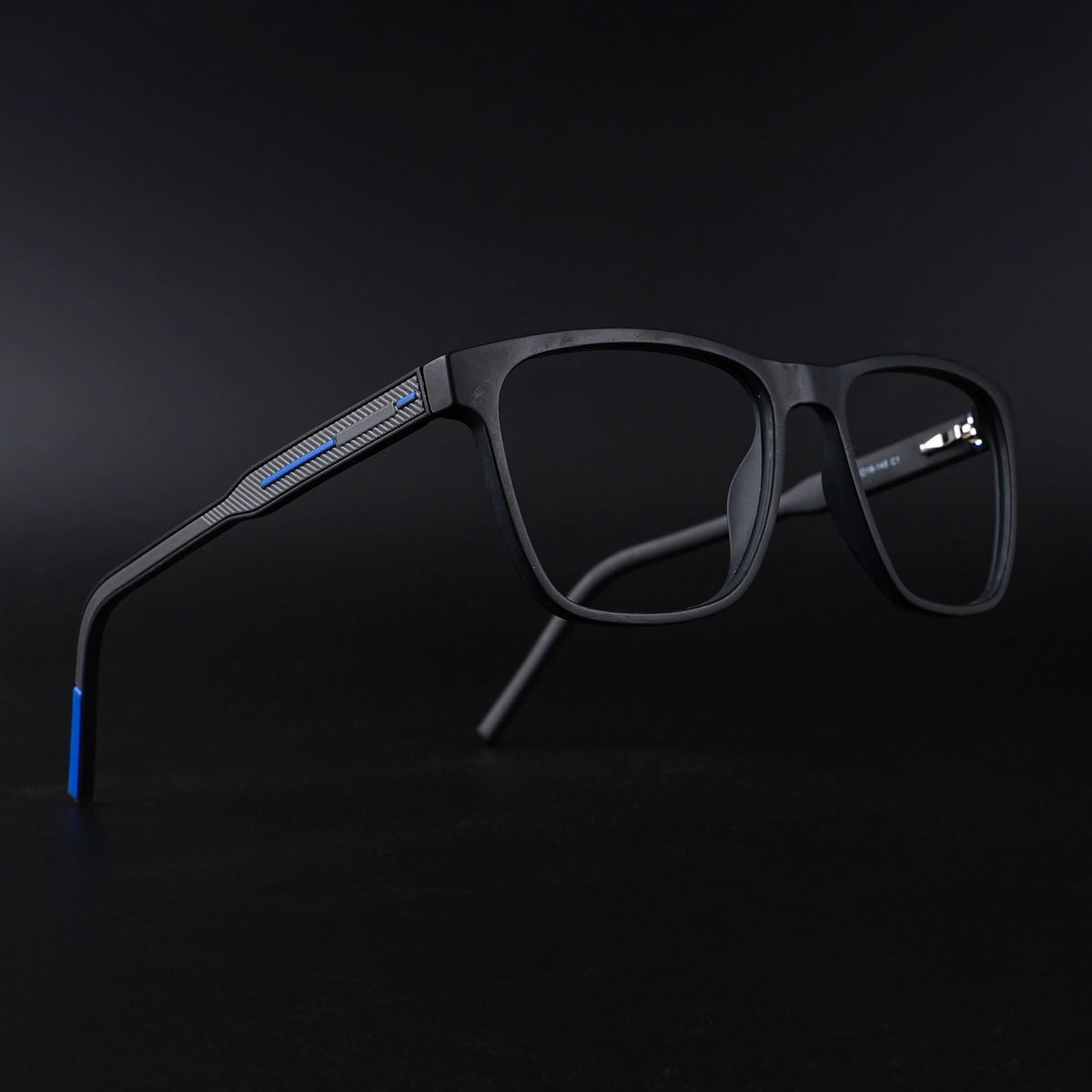Eyejack Rush Matt Black Square Eyeglasses for Men & Women (1010CL731-C7)