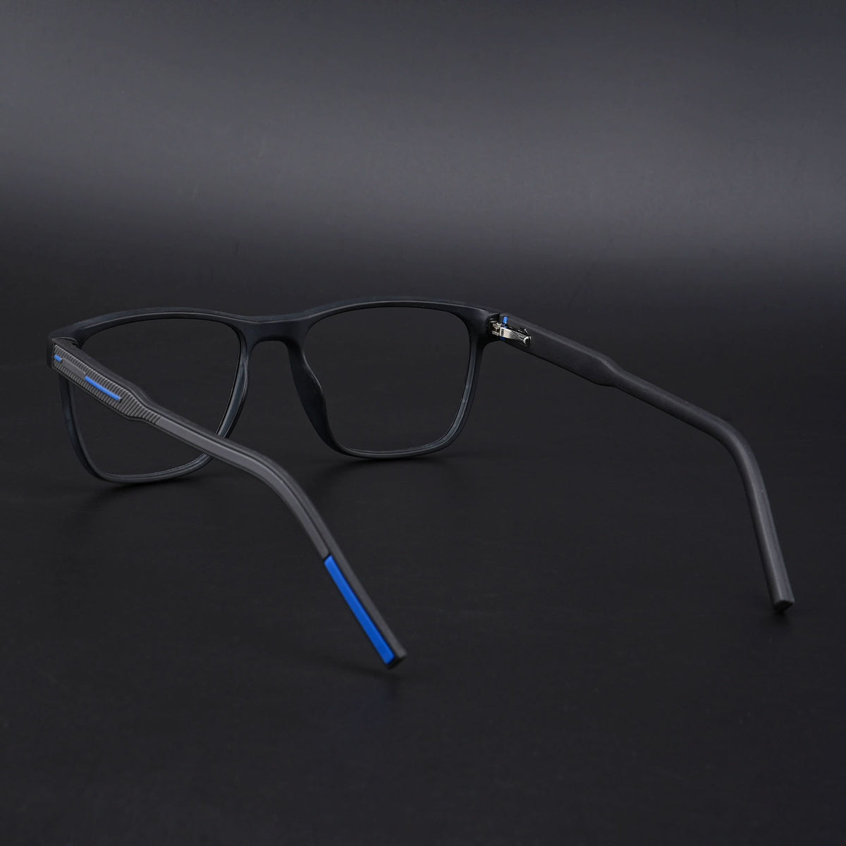 Eyejack Rush Matt Black Square Eyeglasses for Men & Women (1010CL731-C7)