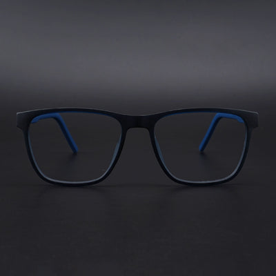 Eyejack Rush Navy Blue Square Eyeglasses for Men & Women (1010CL732-C8)