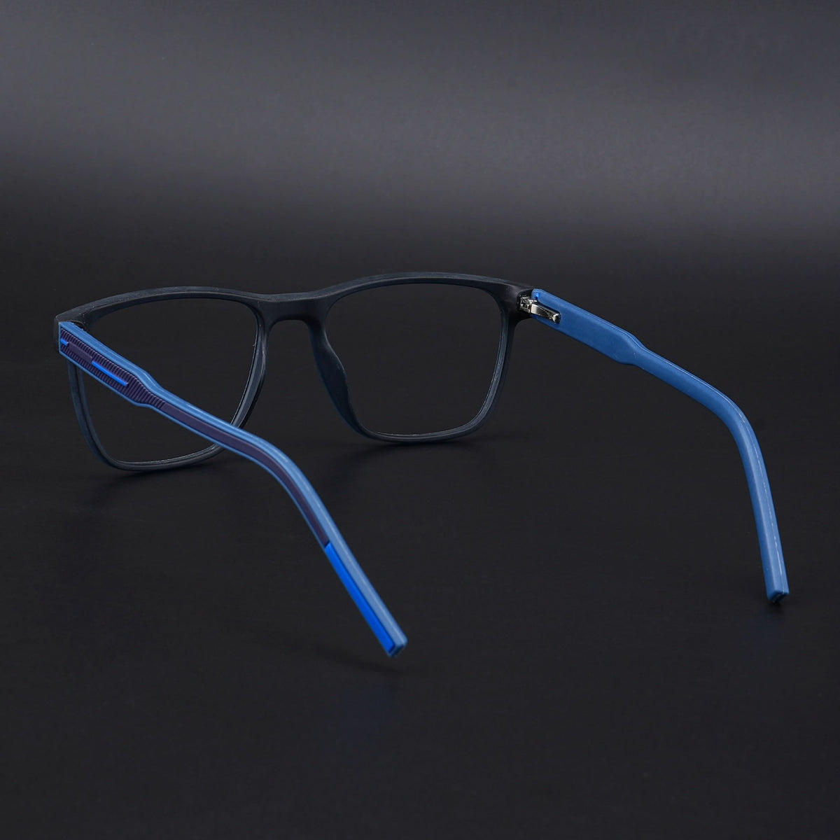 Eyejack Rush Navy Blue Square Eyeglasses for Men & Women (1010CL732-C8)