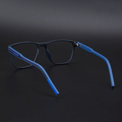 Eyejack Rush Navy Blue Square Eyeglasses for Men & Women (1010CL732-C8)