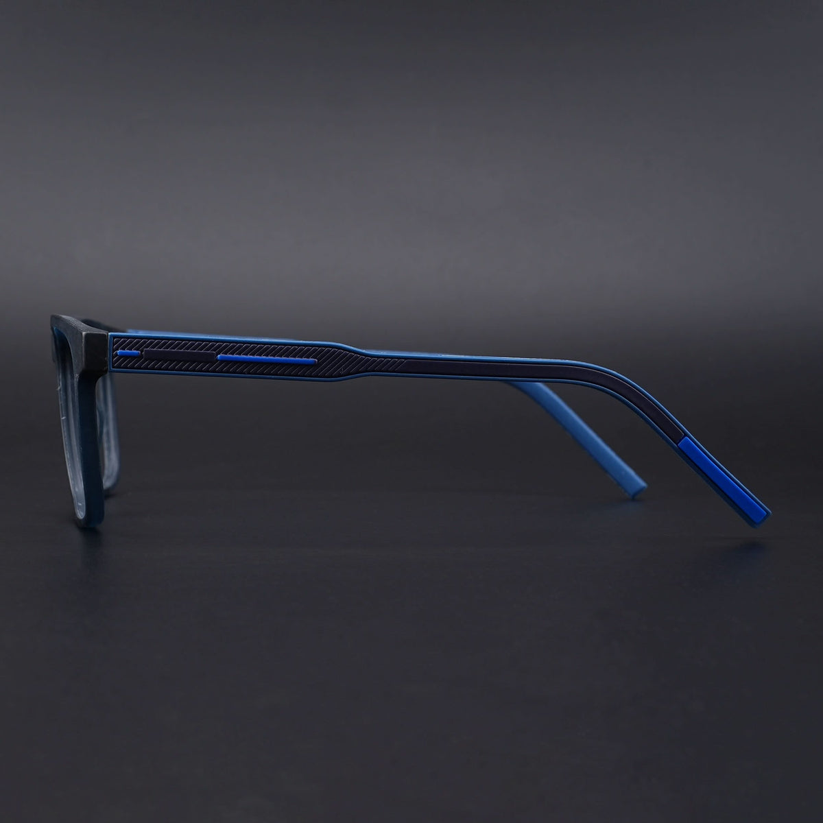Eyejack Rush Navy Blue Square Eyeglasses for Men & Women (1010CL732-C8)