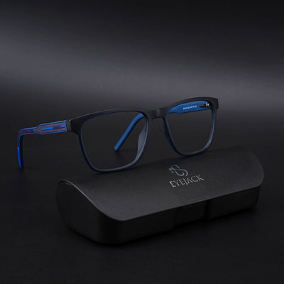 Eyejack Rush Navy Blue Square Eyeglasses for Men & Women (1010CL732-C8)