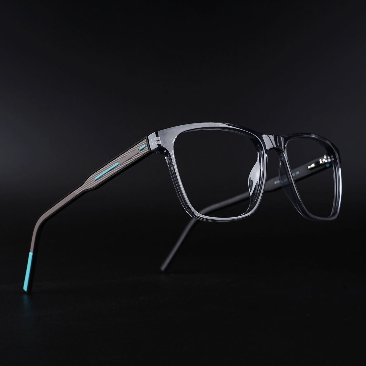 Eyejack Rush Grey Square Eyeglasses for Men & Women (1010CL733-C9)