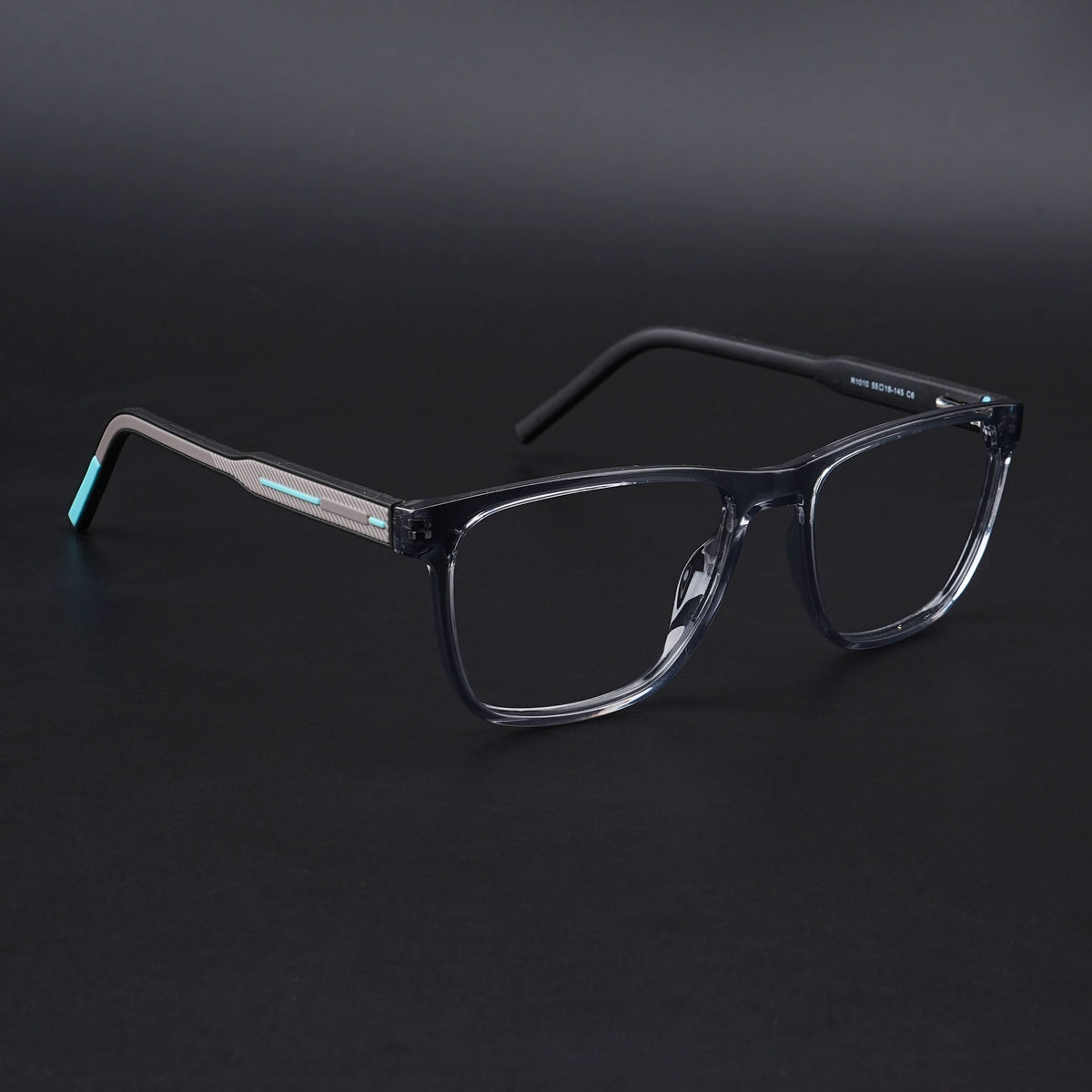 Eyejack Rush Grey Square Eyeglasses for Men & Women (1010CL733-C9)