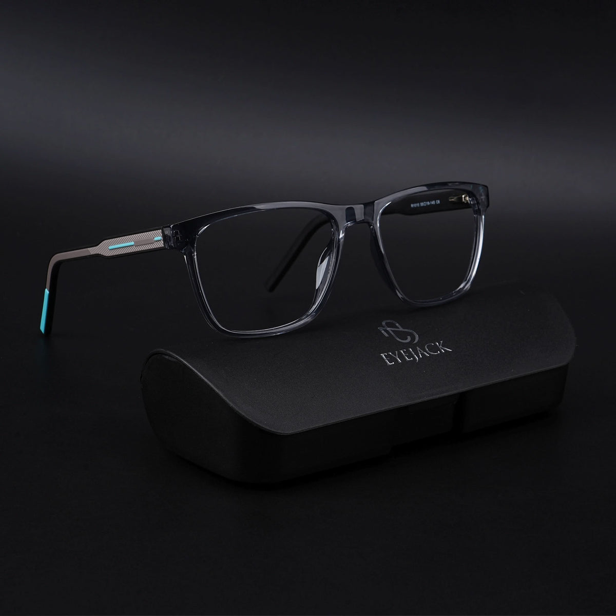 Eyejack Rush Grey Square Eyeglasses for Men & Women (1010CL733-C9)
