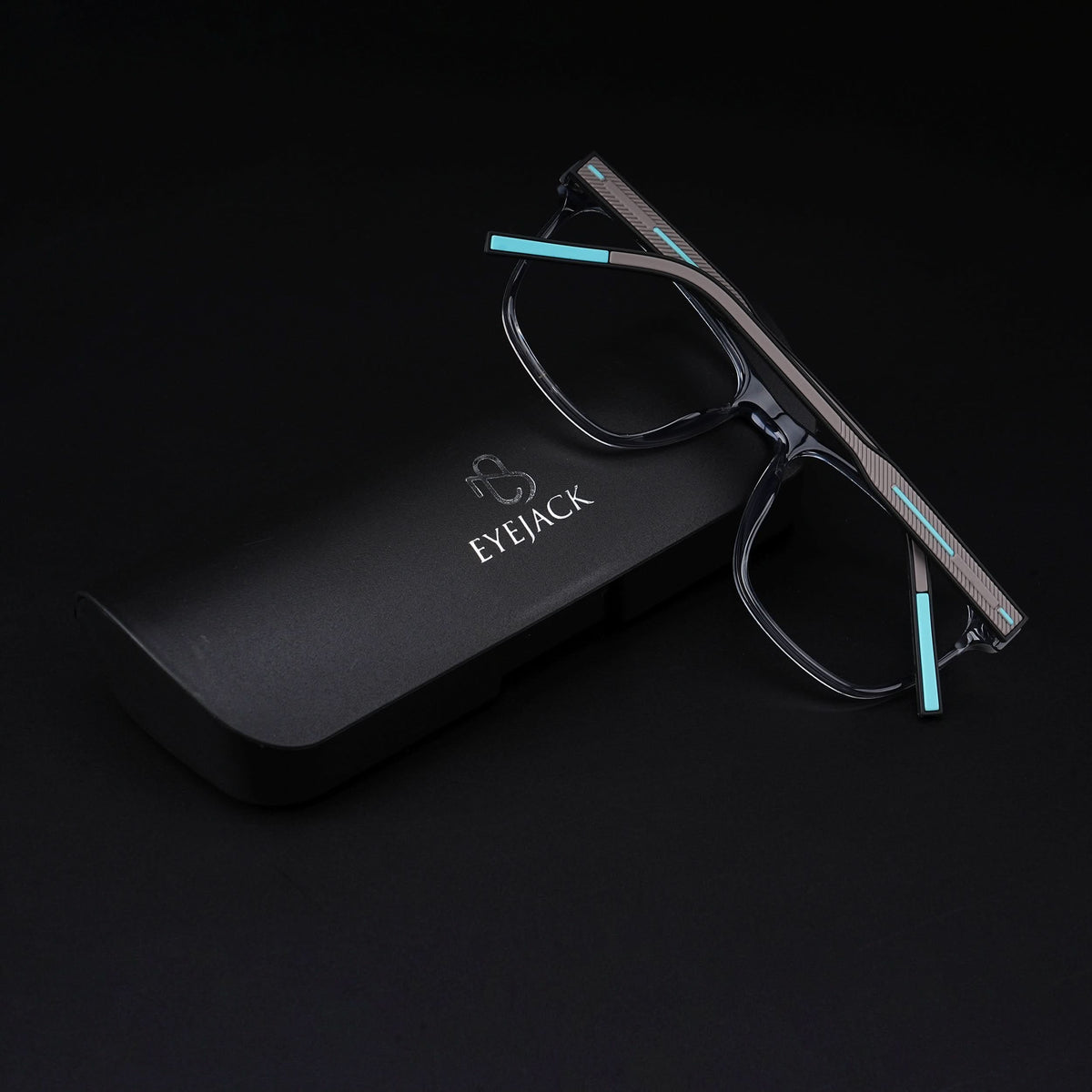 Eyejack Rush Grey Square Eyeglasses for Men & Women (1010CL733-C9)