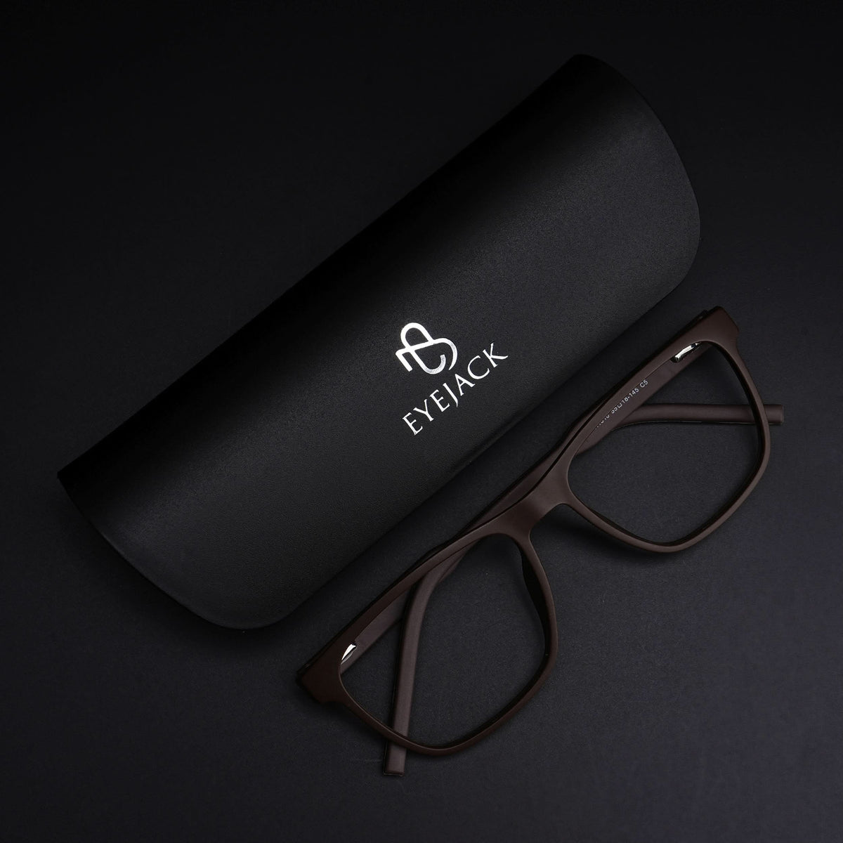 Eyejack Rush Matt Brown Square Eyeglasses for Men & Women (1010CL734-C10)