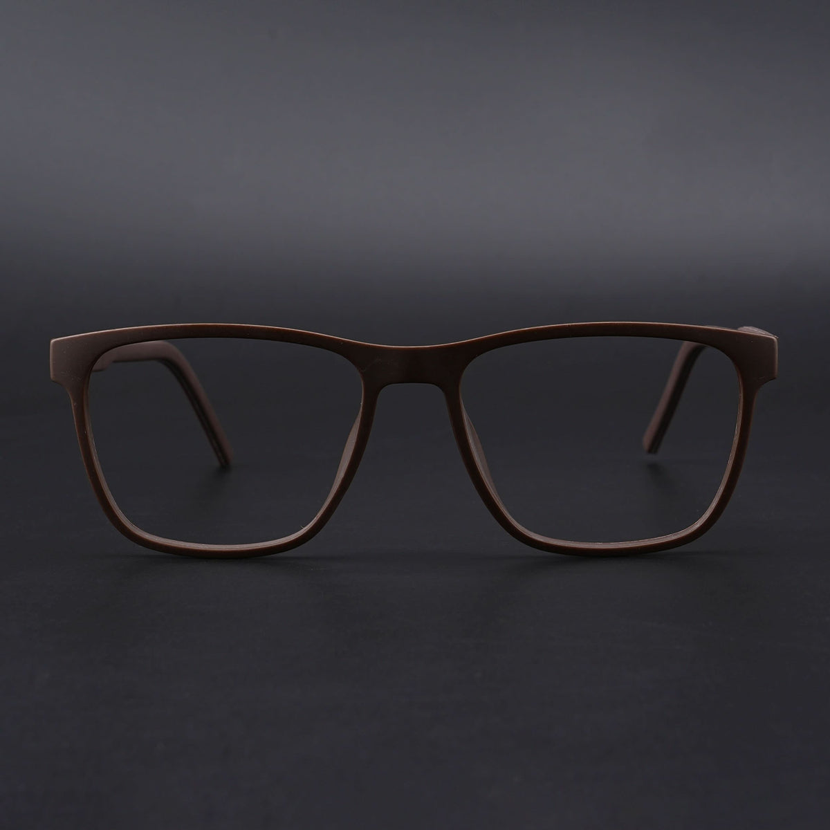 Eyejack Rush Matt Brown Square Eyeglasses for Men & Women (1010CL734-C10)
