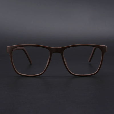 Eyejack Rush Matt Brown Square Eyeglasses for Men & Women (1010CL734-C10)
