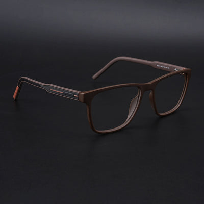 Eyejack Rush Matt Brown Square Eyeglasses for Men & Women (1010CL734-C10)