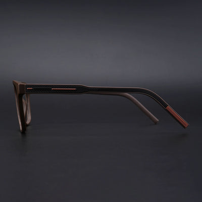 Eyejack Rush Matt Brown Square Eyeglasses for Men & Women (1010CL734-C10)