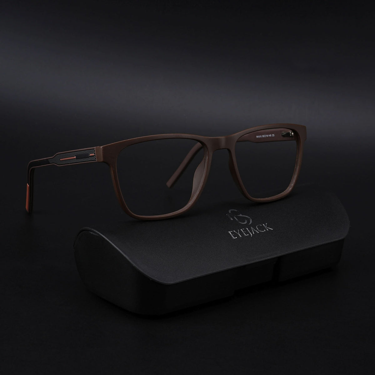 Eyejack Rush Matt Brown Square Eyeglasses for Men & Women (1010CL734-C10)