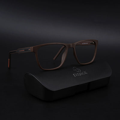 Eyejack Rush Matt Brown Square Eyeglasses for Men & Women (1010CL734-C10)