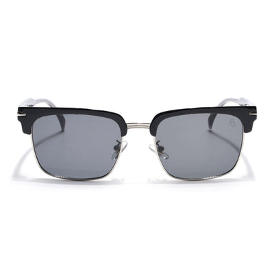 Eyejack Black & Silver Square Sunglasses for Men & Women (1119CL1088)