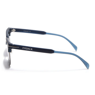 Eyejack Blue & Grey Square Sunglasses for Men & Women (1119CL1089)