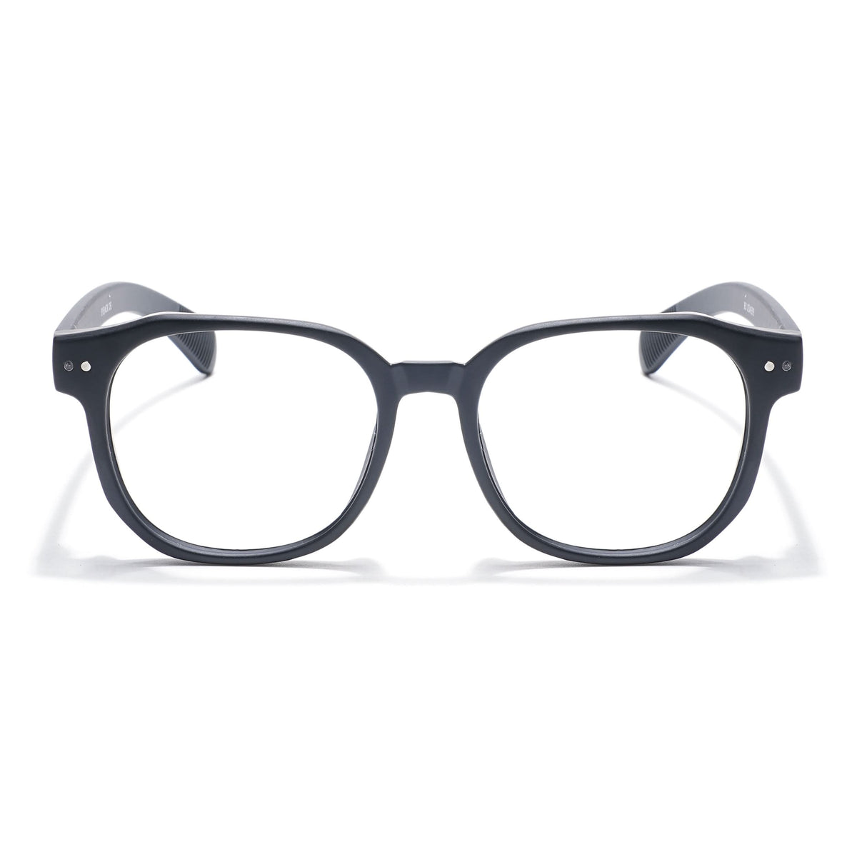 Eyejack Thunder Black Round Eyeglasses for Men & Women (1387CL559-C1)
