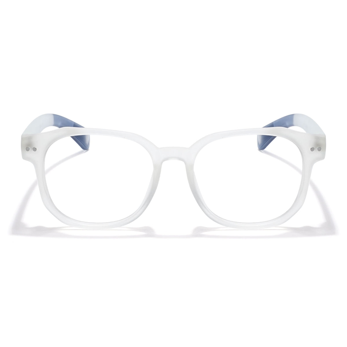 Eyejack Thunder Matt Transparent Round Eyeglasses for Men & Women (1387CL560-C2)
