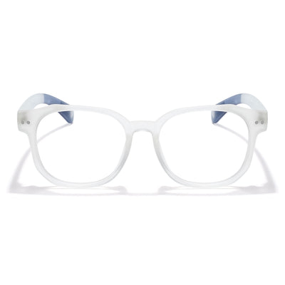 Eyejack Thunder Matt Transparent Round Eyeglasses for Men & Women (1387CL560-C2)