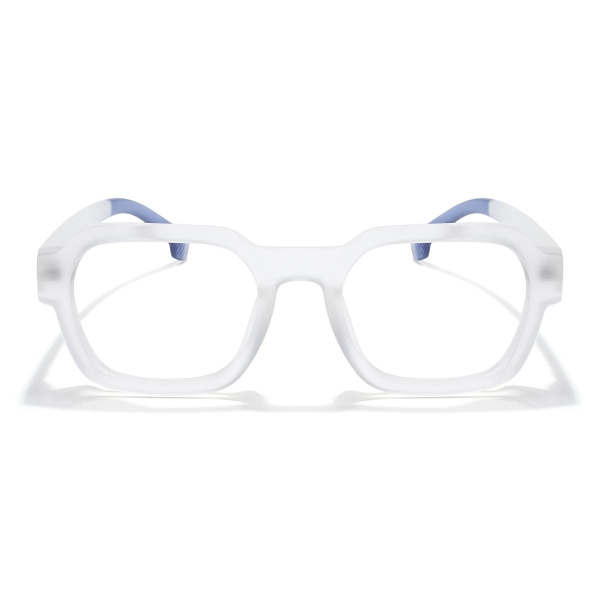 Eyejack Thunder Matt Transparent Square Eyeglasses for Men & Women (1388CL565-C2)