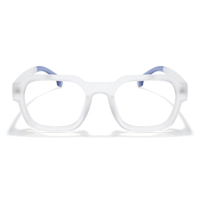 Eyejack Thunder Matt Transparent Square Eyeglasses for Men & Women (1388CL565-C2)