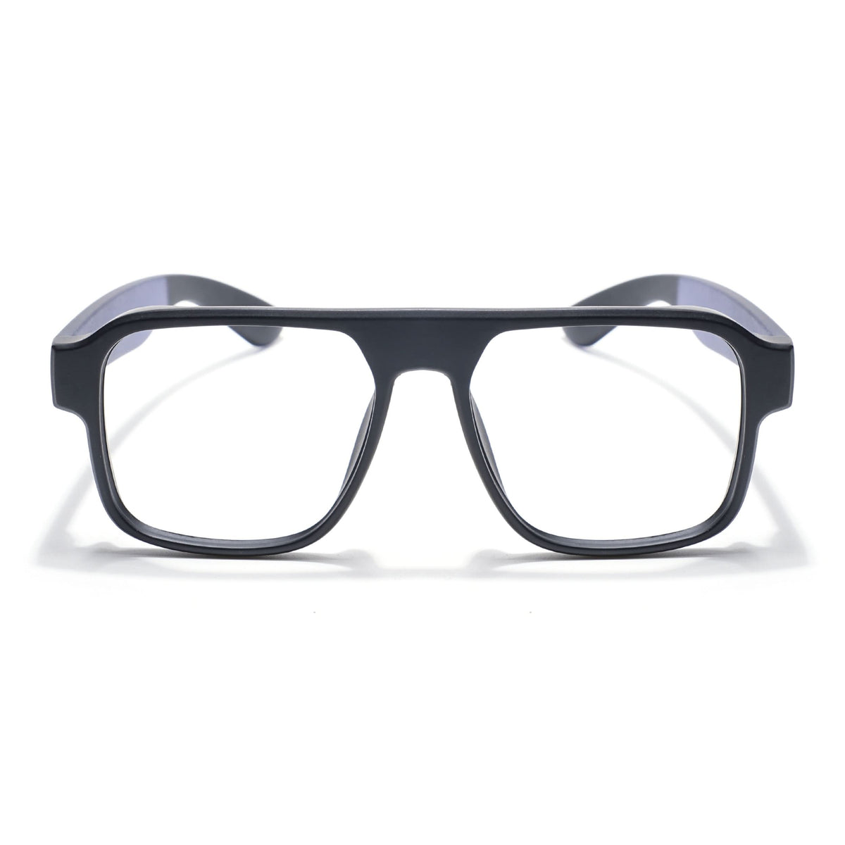 Eyejack Thunder Black Square Eyeglasses for Men & Women (1389CL571-C3)