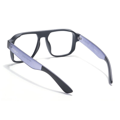 Eyejack Thunder Black Square Eyeglasses for Men & Women (1389CL571-C3)