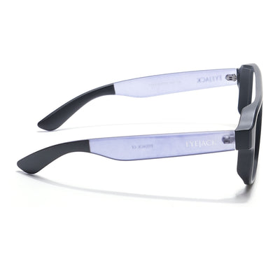Eyejack Thunder Black Square Eyeglasses for Men & Women (1389CL571-C3)
