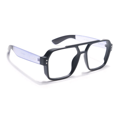 Eyejack Thunder Black Wayfarer Eyeglasses for Men & Women (1390CL576-C3)
