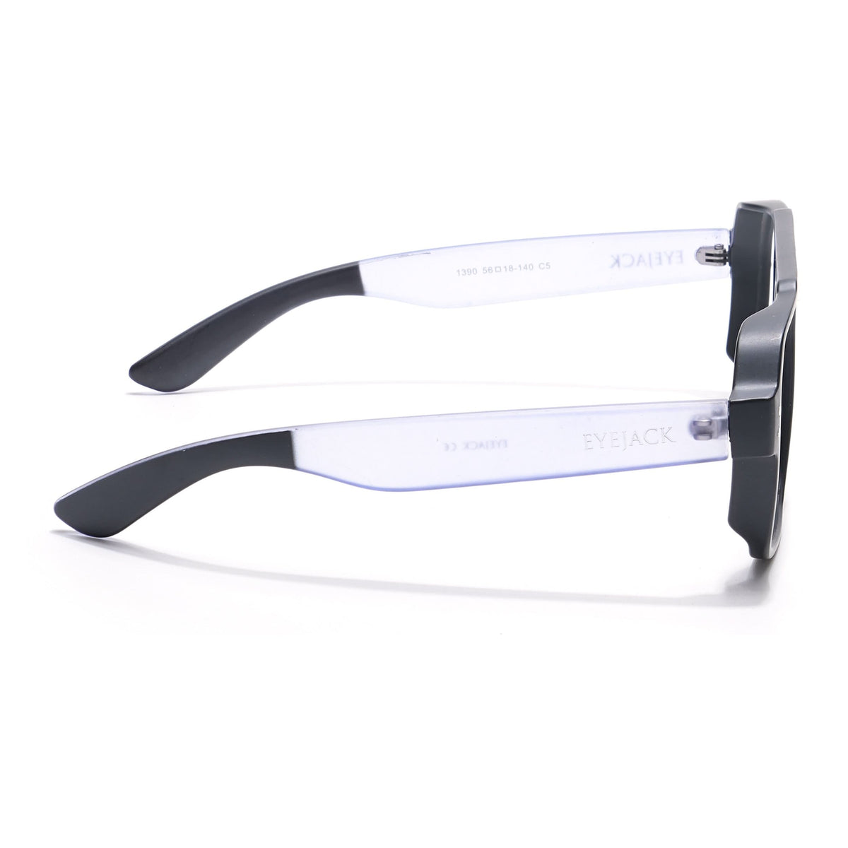 Eyejack Thunder Black Wayfarer Eyeglasses for Men & Women (1390CL576-C3)