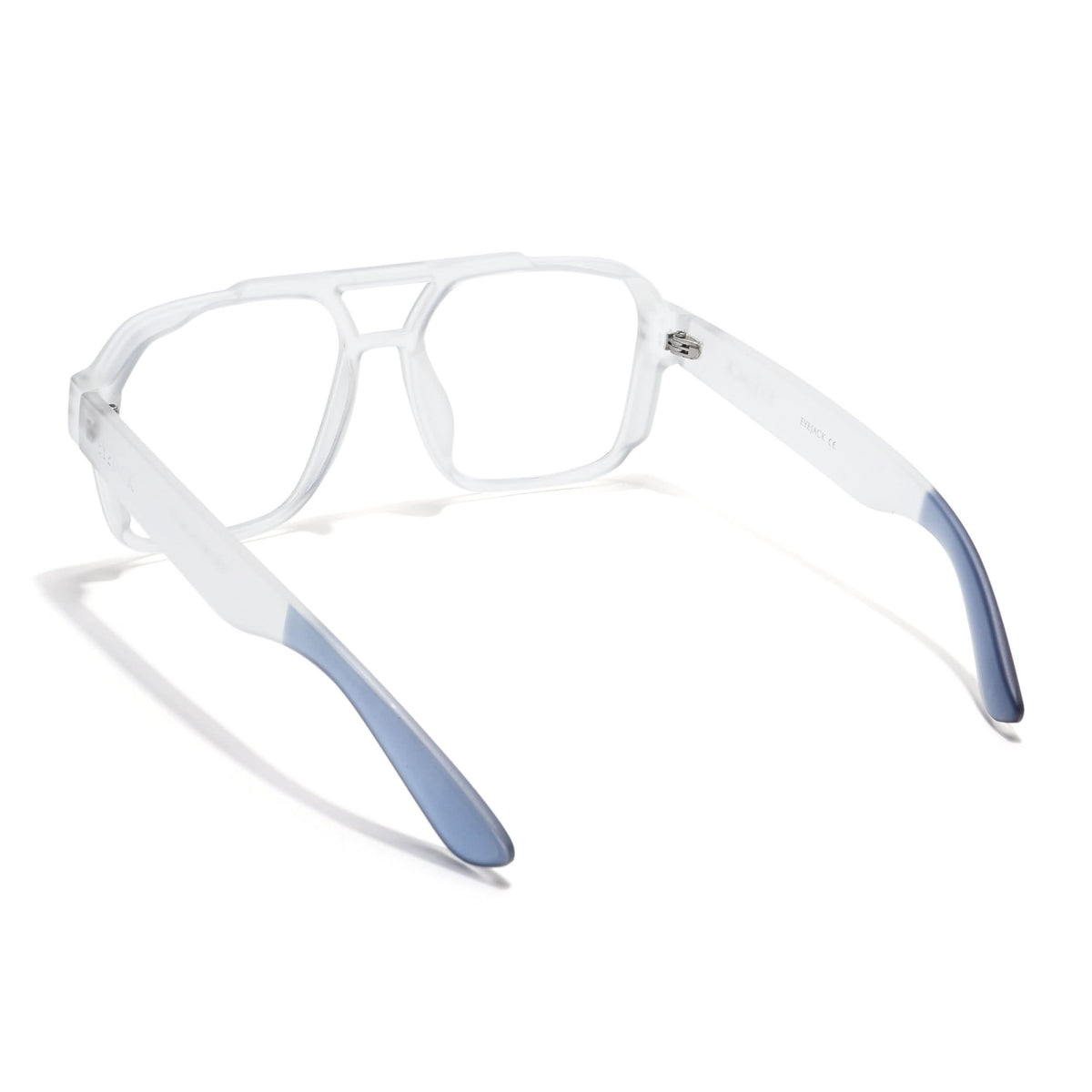 Eyejack Thunder Matt Transparent Wayfarer Eyeglasses for Men & Women (1390CL577-C4)
