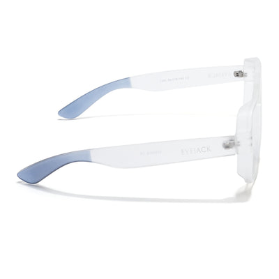 Eyejack Thunder Matt Transparent Wayfarer Eyeglasses for Men & Women (1390CL577-C4)