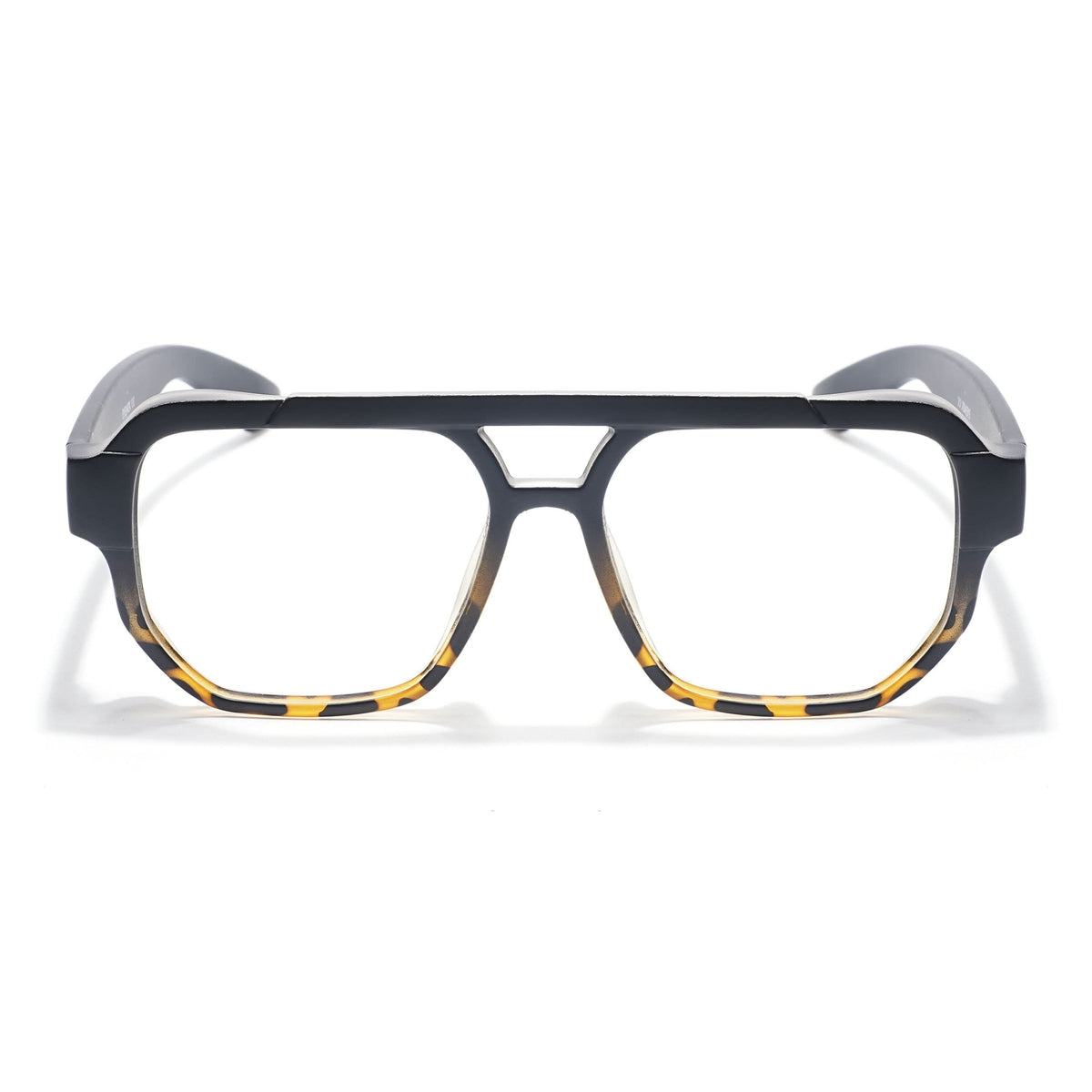 Eyejack Thunder Black & Demi Brown Wayfarer Eyeglasses for Men & Women (1391CL583-C5)
