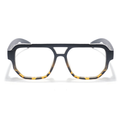 Eyejack Thunder Black & Demi Brown Wayfarer Eyeglasses for Men & Women (1391CL583-C5)