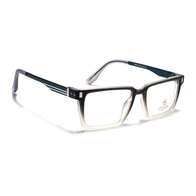 Eyejack Black & Grey Rectangle Eyeglasses for Men & Women (162001FCL2440)