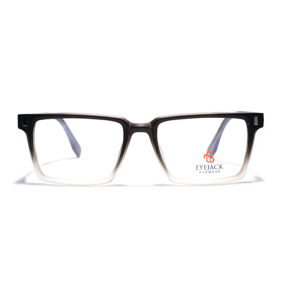 Eyejack Black & Grey Rectangle Eyeglasses for Men & Women (162001FCL2440)