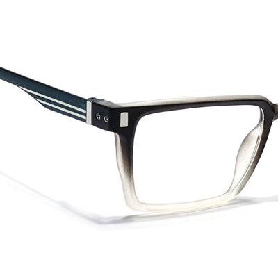 Eyejack Black & Grey Rectangle Eyeglasses for Men & Women (162001FCL2440)