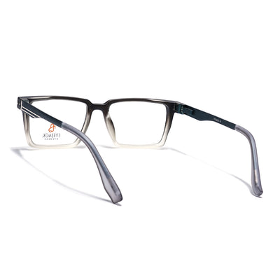 Eyejack Black & Grey Rectangle Eyeglasses for Men & Women (162001FCL2440)