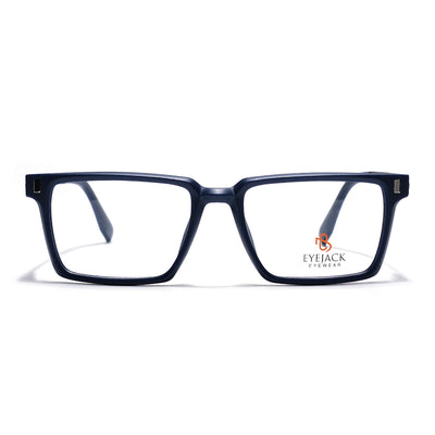 Eyejack Blue Rectangle Eyeglasses for Men & Women (162001FCL2442)