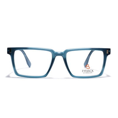 Eyejack Sea Green Rectangle Eyeglasses for Men & Women (162001FCL2443)