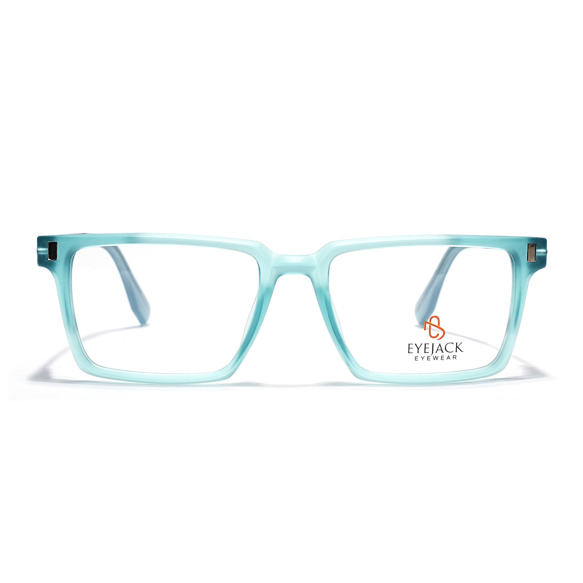 Eyejack Aqua Rectangle Eyeglasses for Men & Women (162001FCL2444)